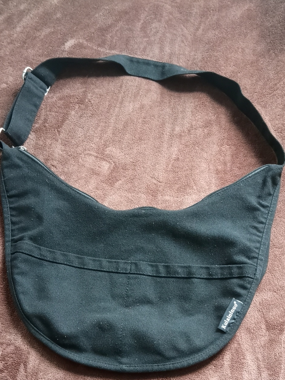 Kavu Black Canvas Crossbody Sling Bag